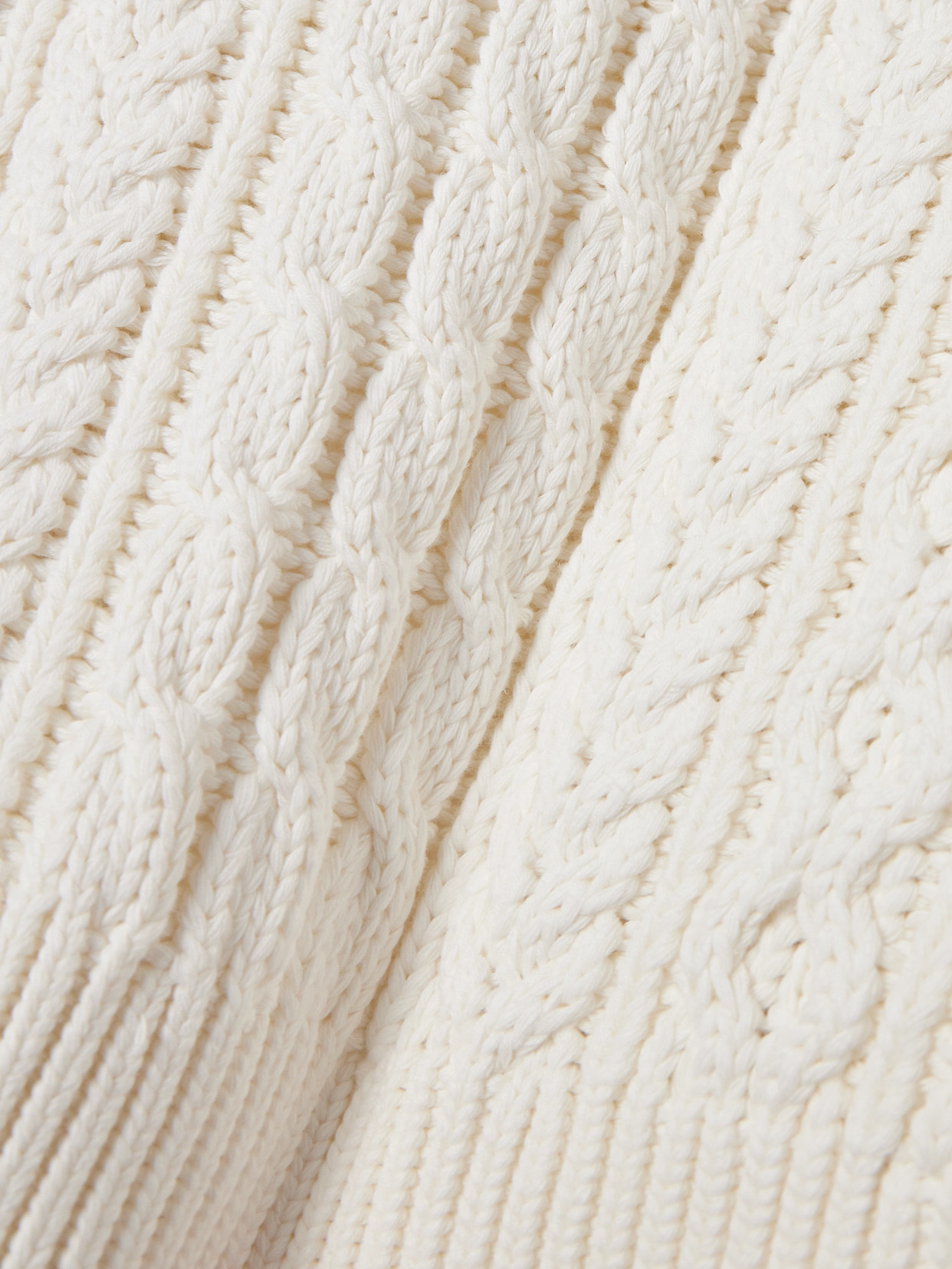 NILI LOTAN RORY CABLE-KNIT COTTON SWEATER