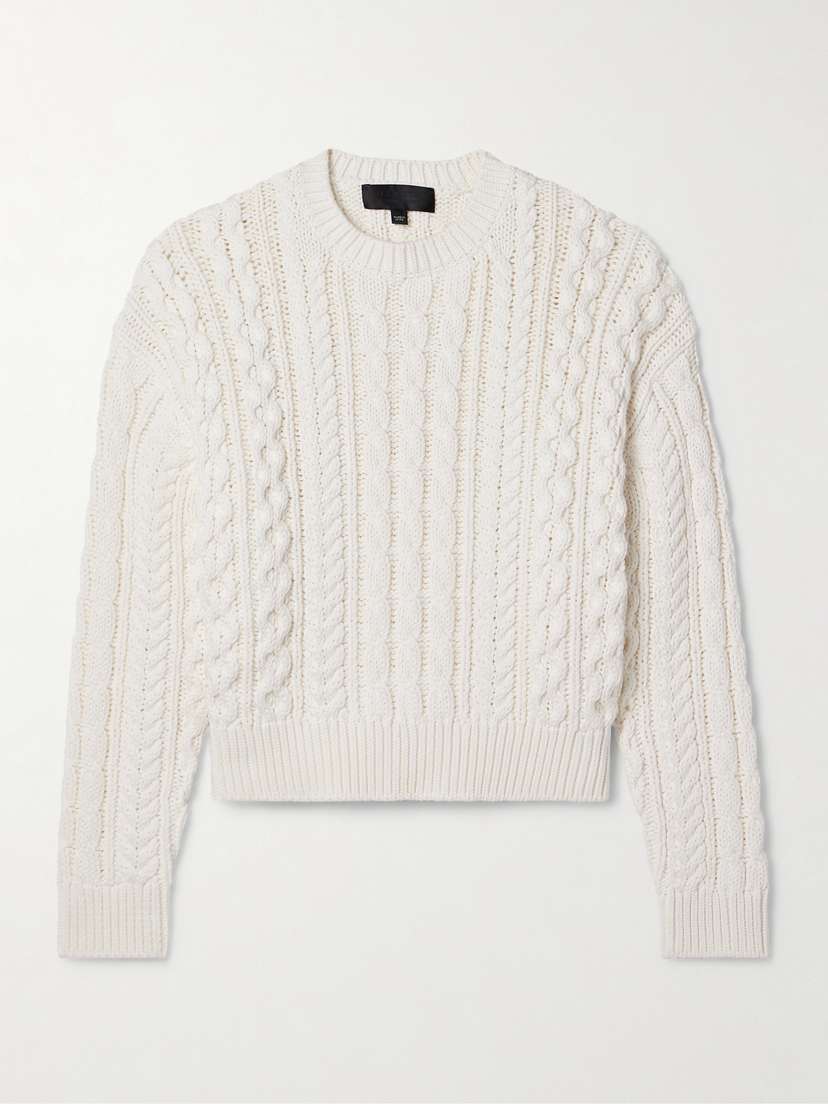 Nili Lotan Rory Cable-knit Cotton Sweater