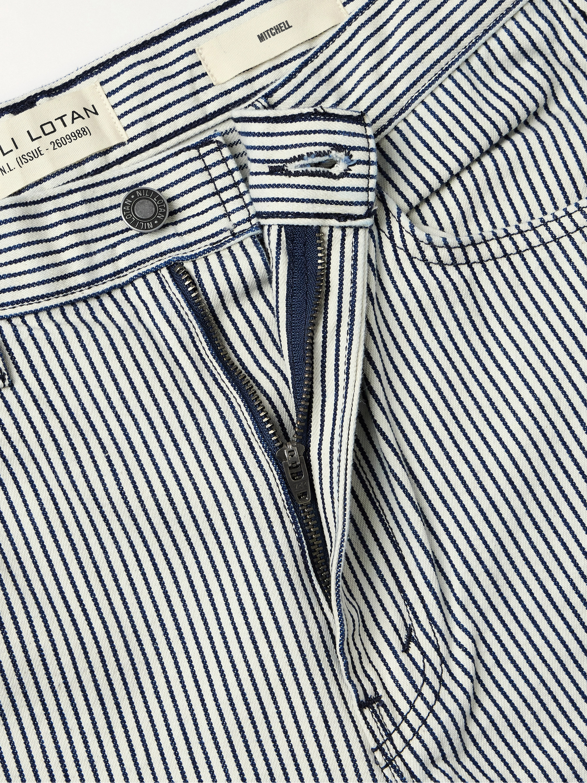 Nili Lotan Mitchell striped low-rise jeans