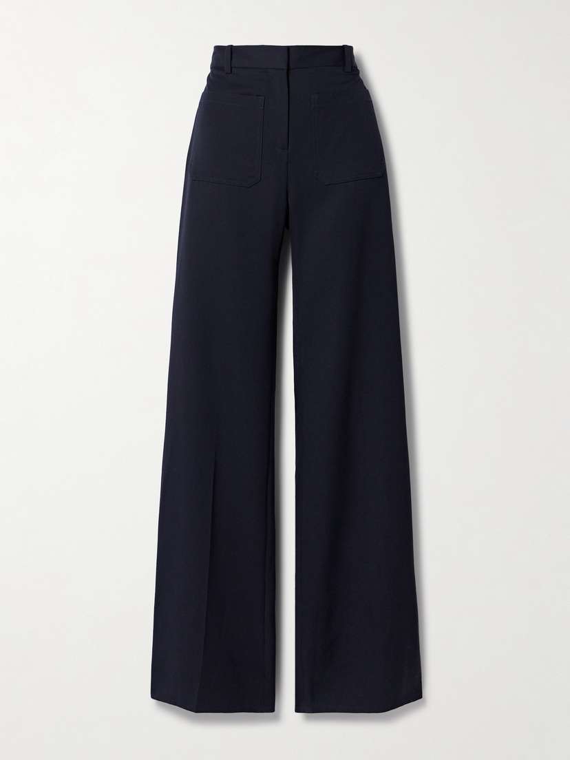 Nili Lotan Christophe Wool-twill Flared Pants