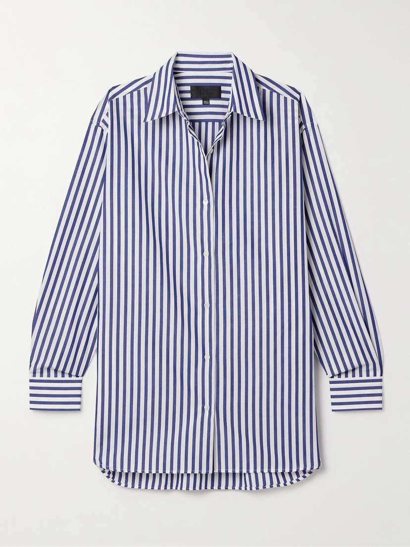 Nili Lotan Yorke Striped Cotton-poplin Shirt