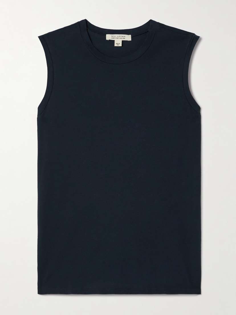 Nili Lotan Cotton-jersey Tank - x large