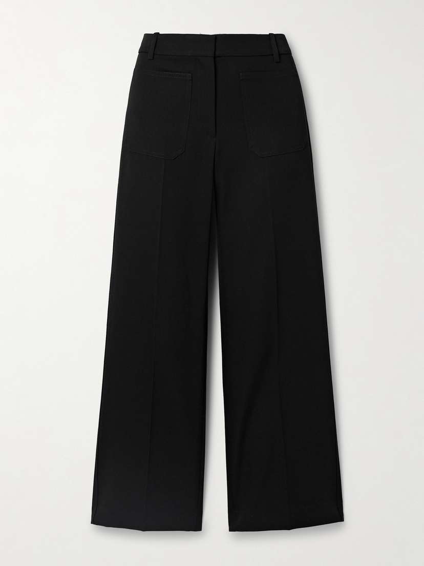 Nili Lotan Enya Wool-twill Straight-leg Pants