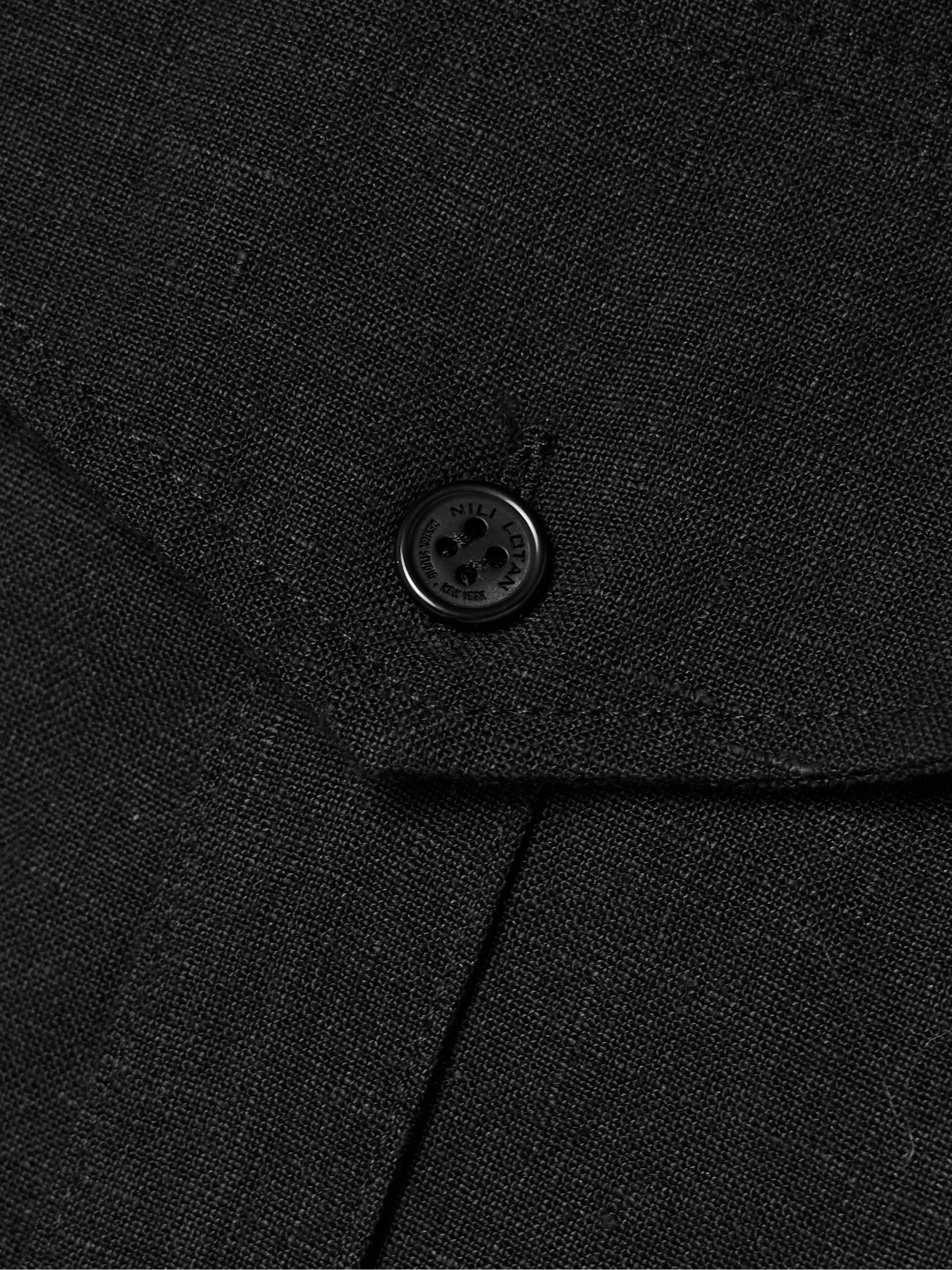 Nili Lotan Marcia belted linen-voile midi shirt dress