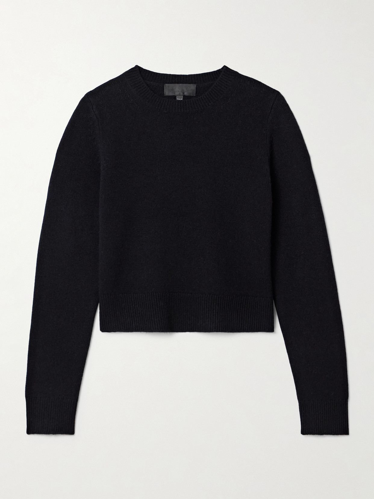 Nili Lotan Venus Cropped Cashmere Jumper In Blue