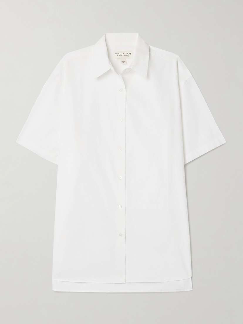 Nili Lotan Alban Cotton-poplin Shirt
