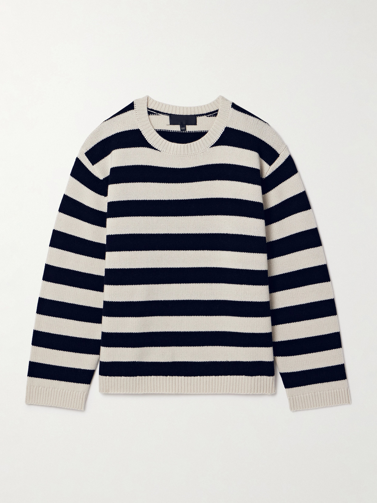 Shop Nili Lotan Trina Striped Cashmere Sweater In Blue