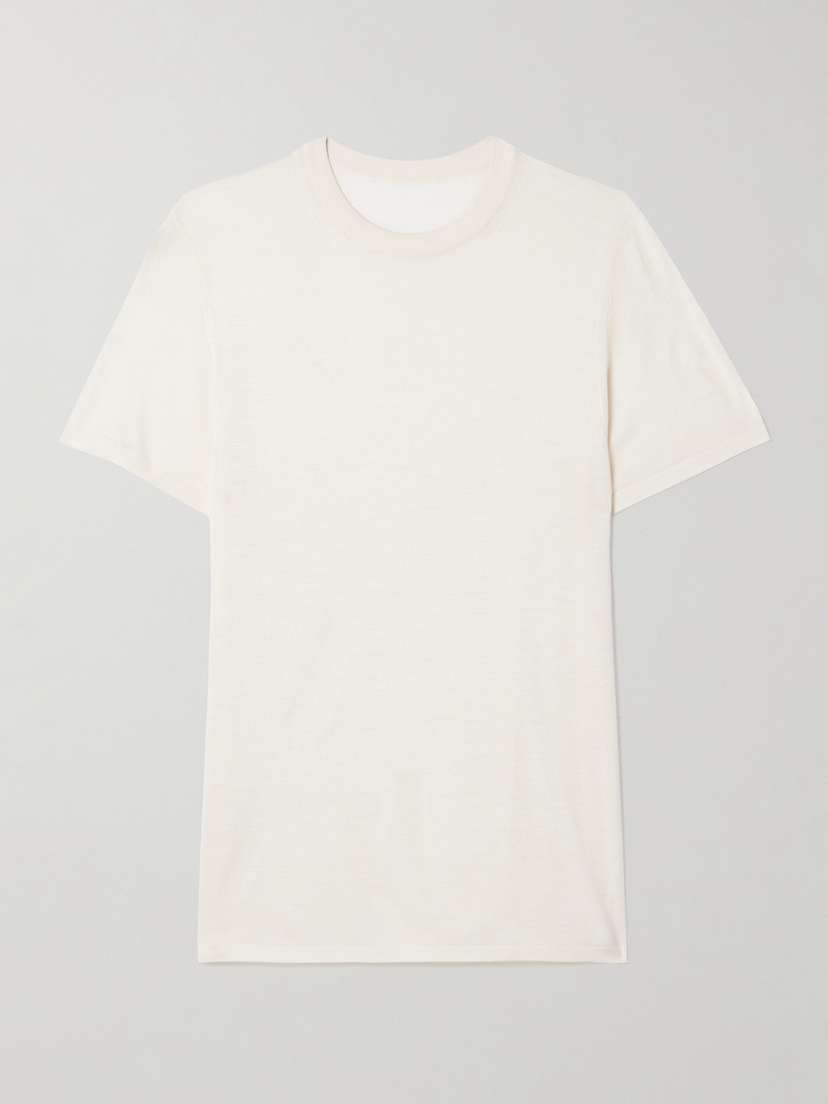 Nili Lotan Kimena Silk-jersey T-shirt