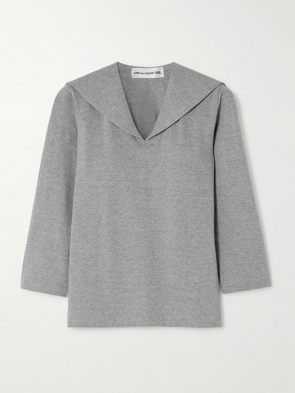 Comme Des Garcons Girl Cotton-jersey Top In Gray