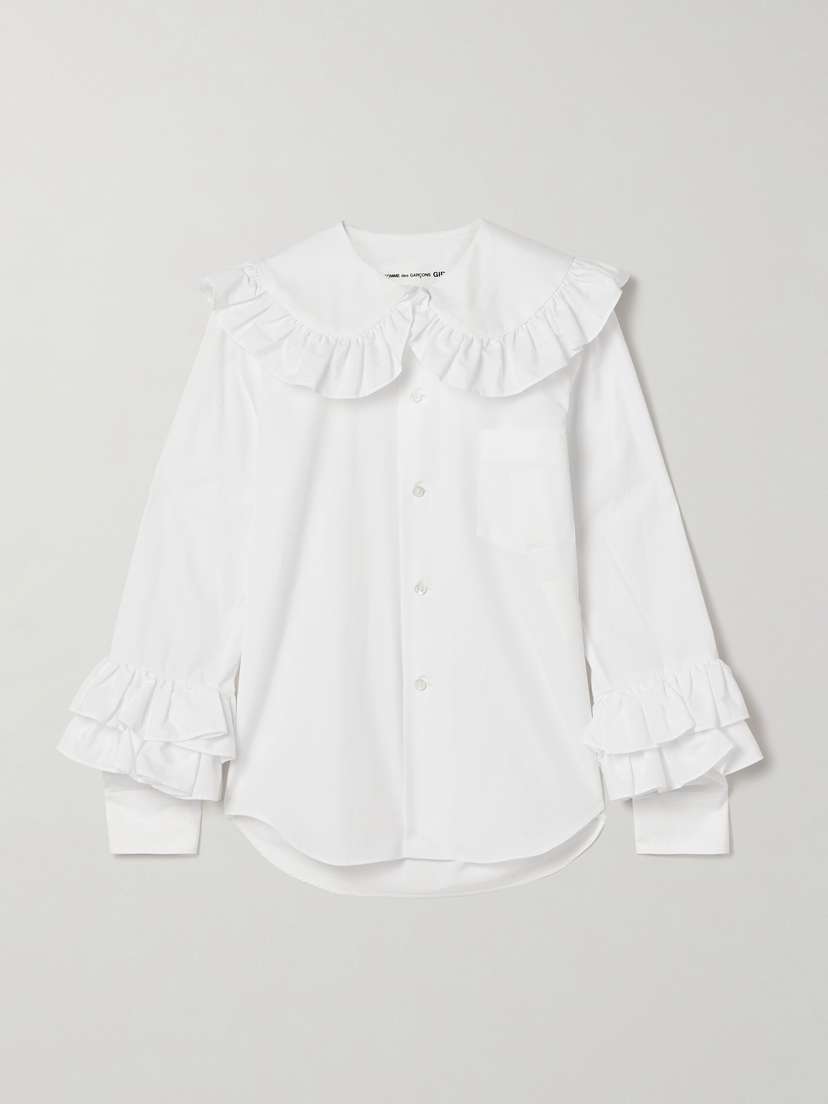 Comme des Garçons GIRL Ruffled Cotton-poplin Shirt
