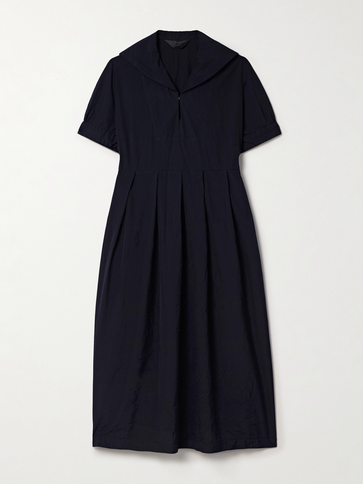 Comme Des Garcons Girl Pleated Voile Midi Dress In Blue