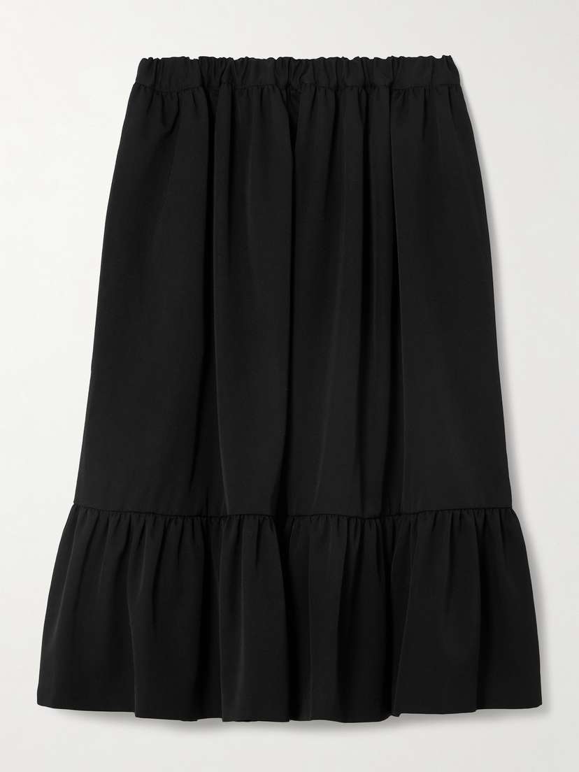 Comme des Garçons GIRL Tiered Wool-gabardine Midi Skirt