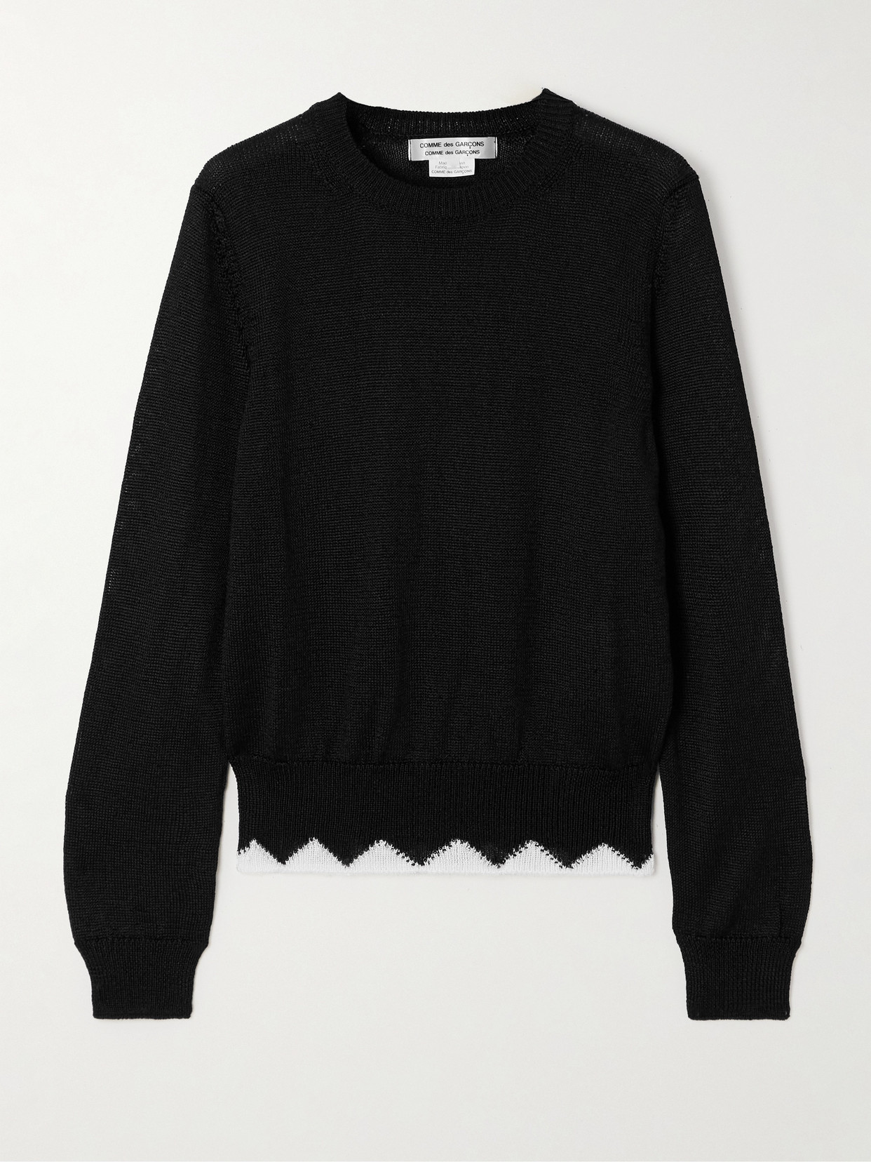 Comme Des Garçons Comme Des Garçons Intarsia-knit Sweater In Black