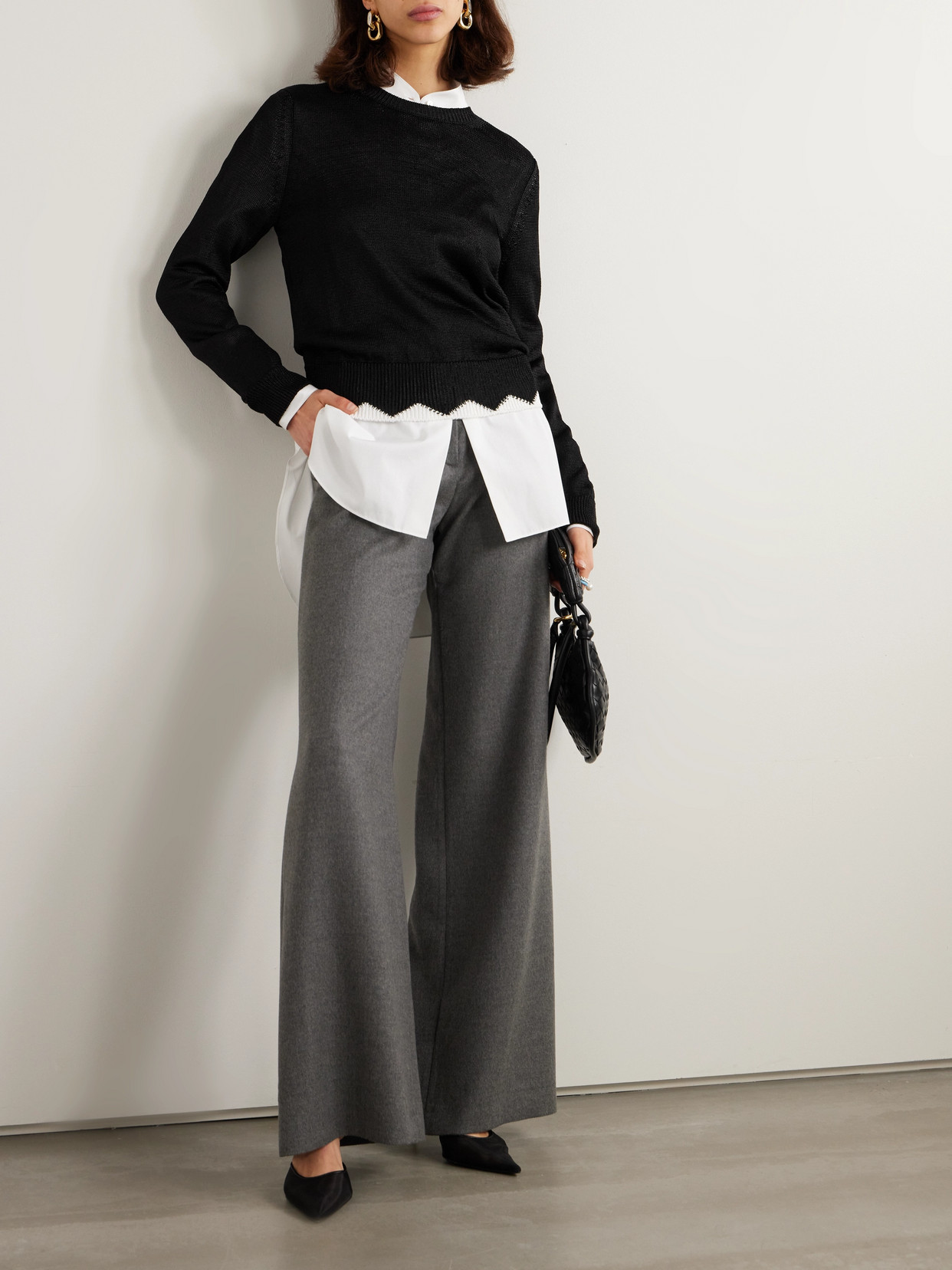 Comme Des Garçons Intarsia-knit Sweater In Black