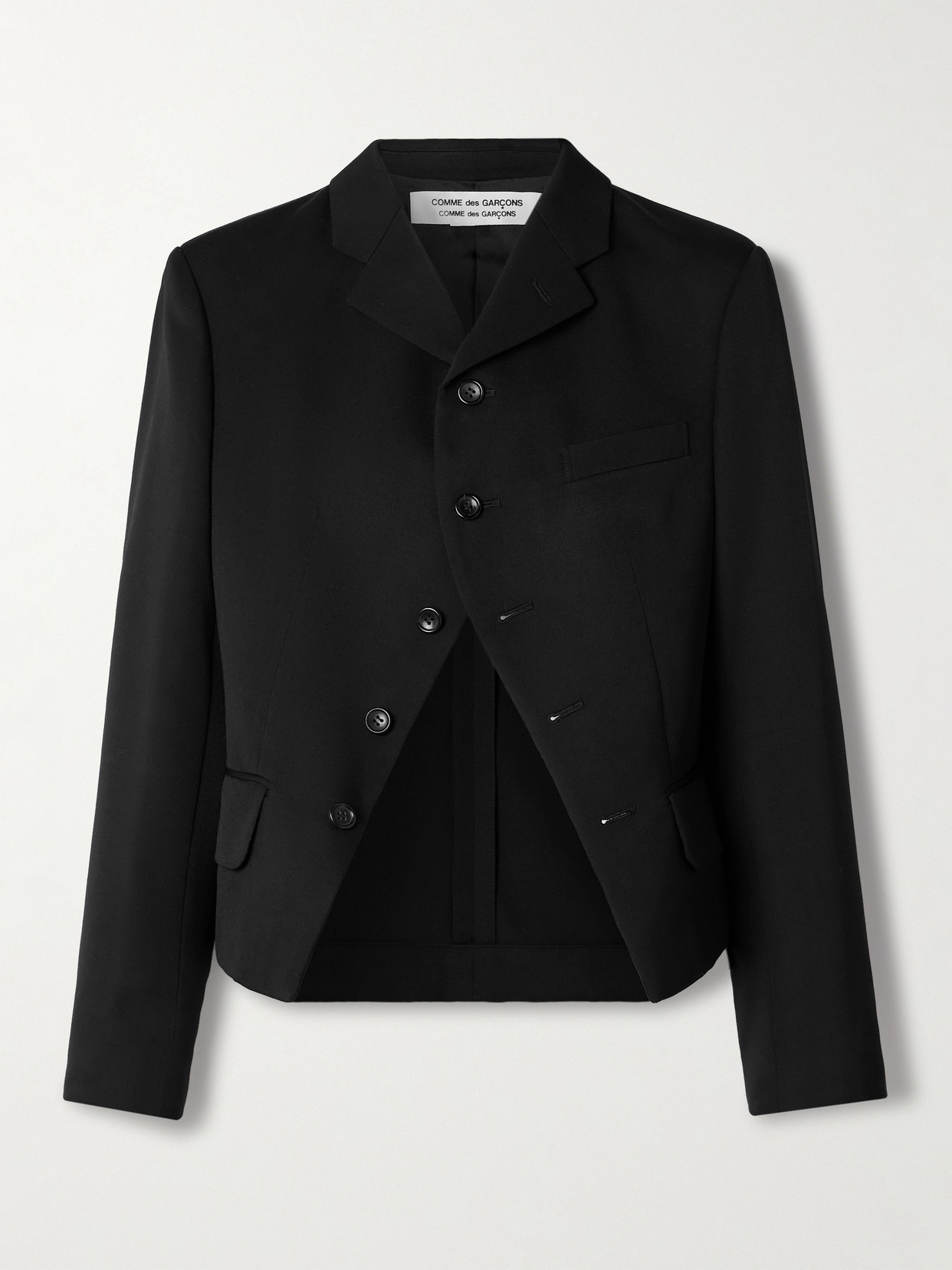 Comme Des Garçons Comme Des Garçons Wool-twill Blazer In Black