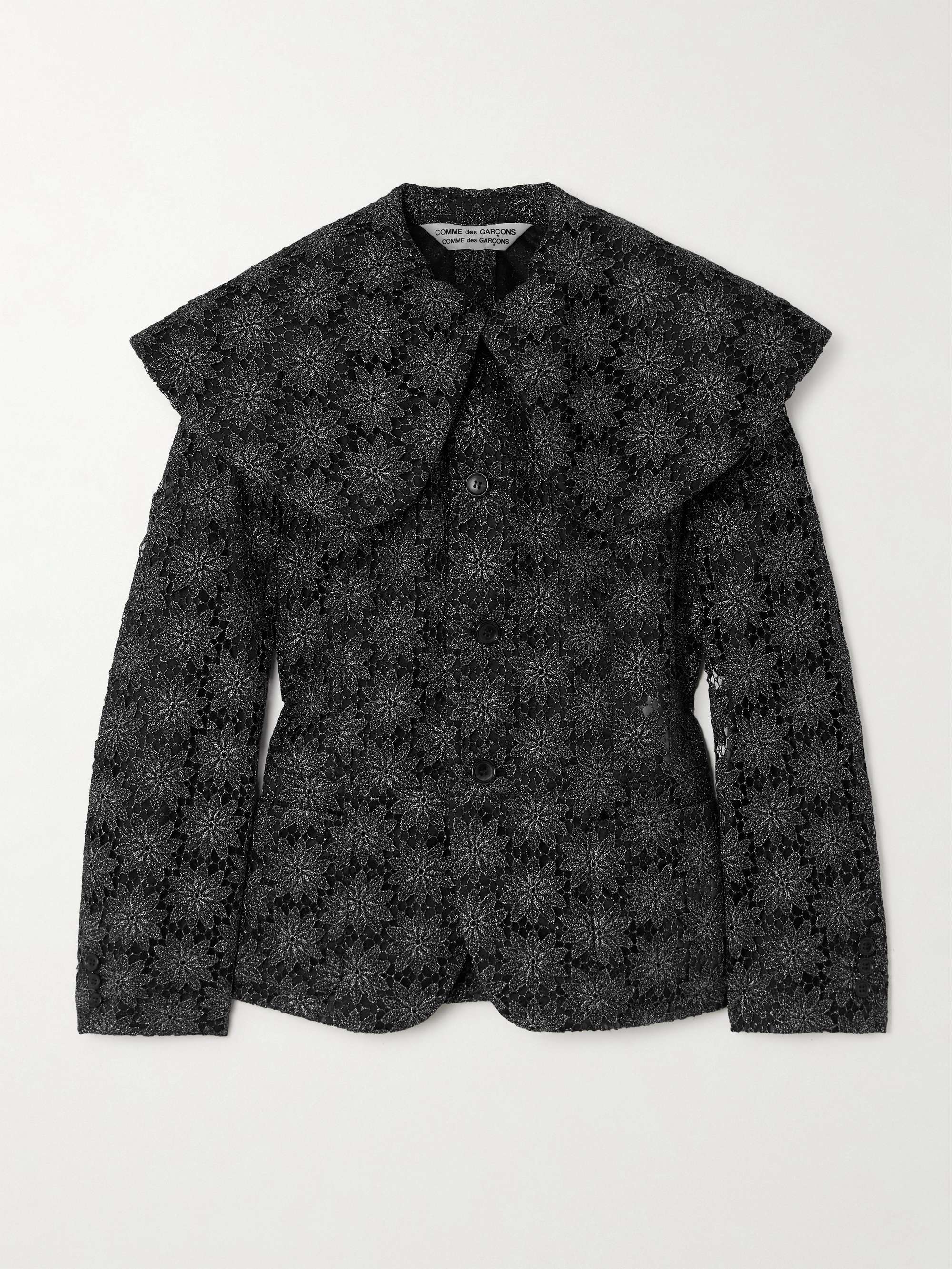 Metallic lace jacket