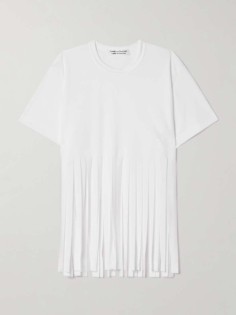 Comme des Garçons Comme des Garçons Fringed Piqué T-shirt