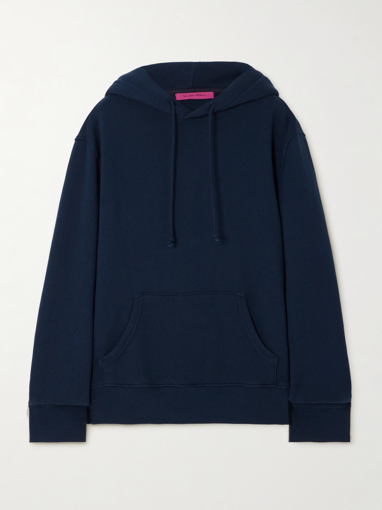 The Elder Statesman Cotton And Cashmere-blend Hoodie In Blue