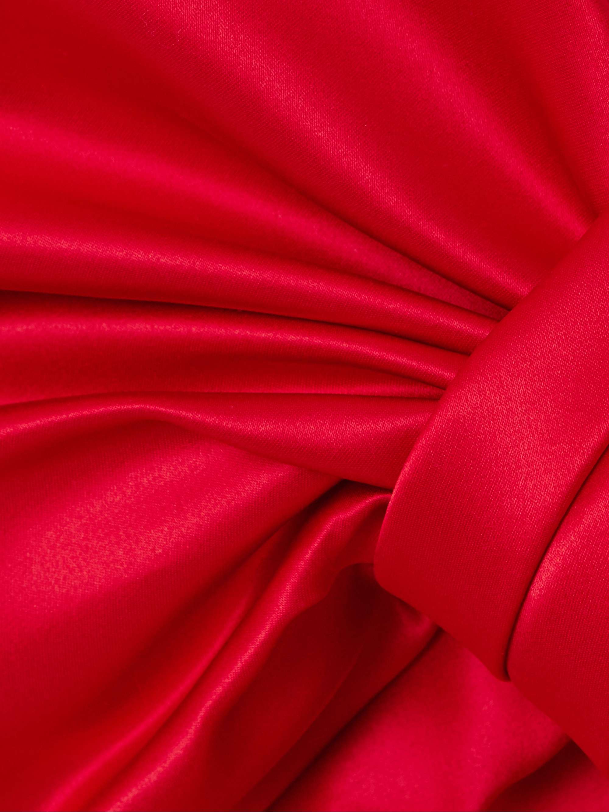 SIMONE ROCHA Off-the-shoulder bow-embellished satin blouse | NET-A-PORTER