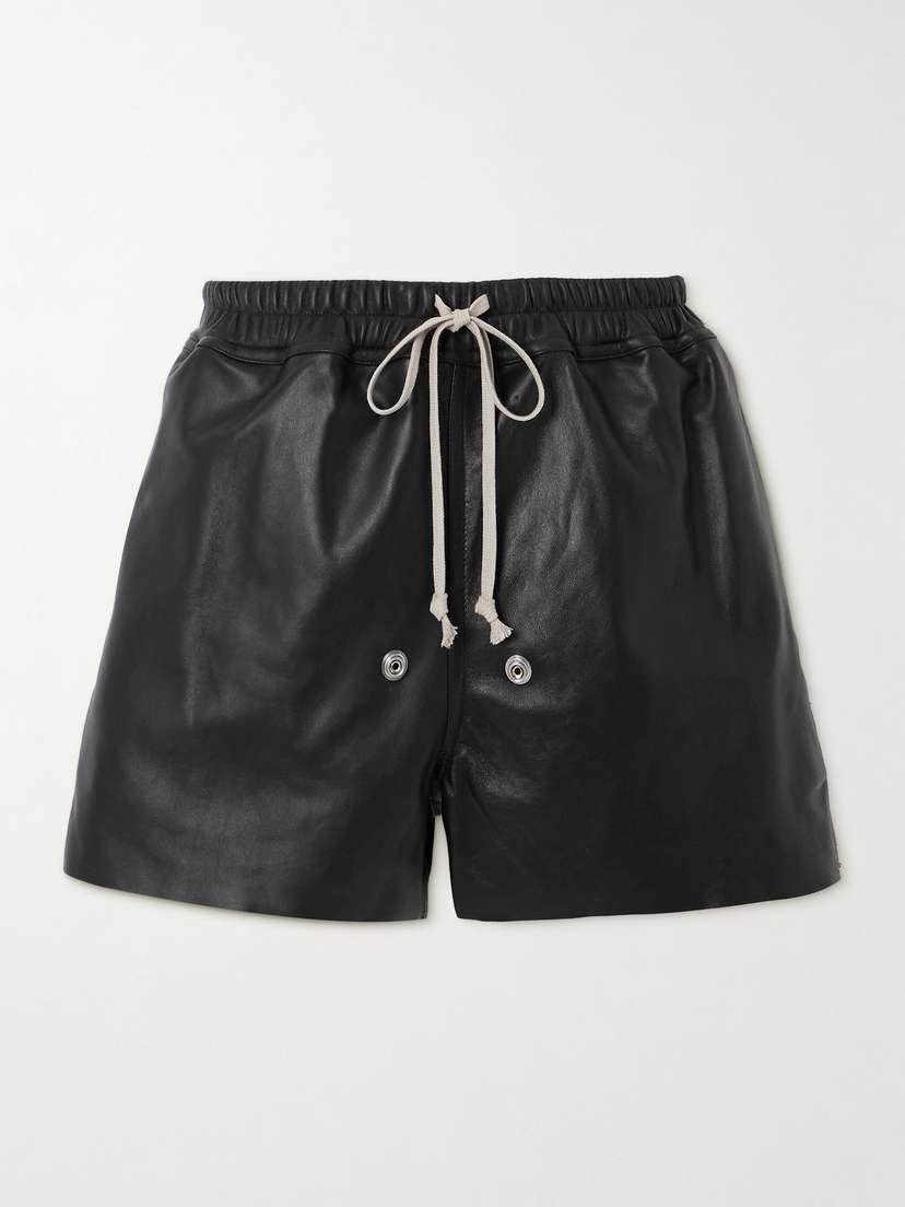 Rick Owens Embellished Leather Shorts