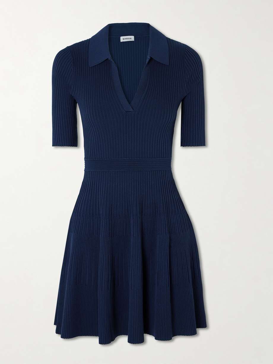patricia ribbed-knit mini dress