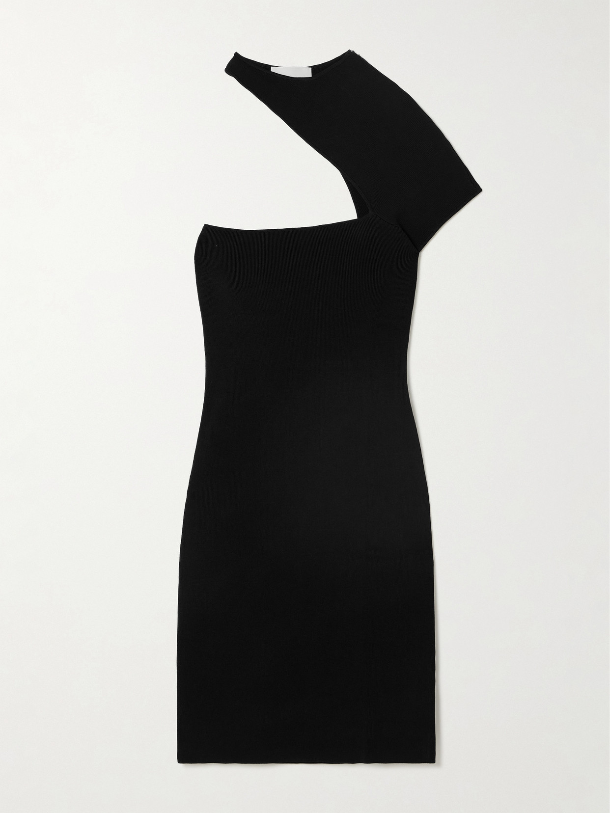 Shop Isabel Marant Orka Asymmetric Cutout Stretch-knit Mini Dress In Black