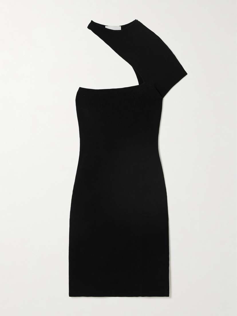 Isabel Marant Orka Asymmetric Cutout Stretch-knit Mini Dress