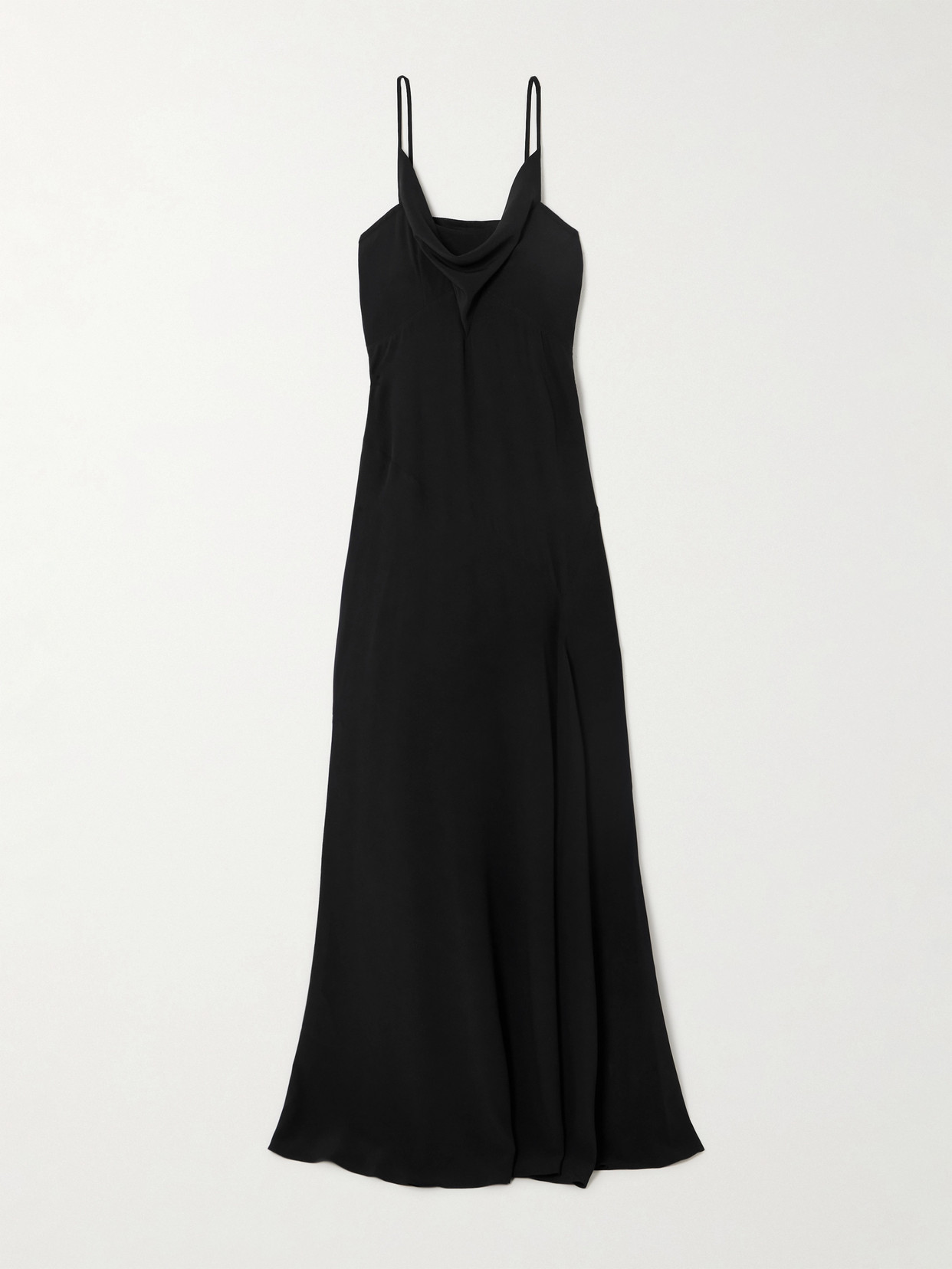 Shop Isabel Marant Kapri Draped Open-back Crepe Maxi Dress In Black