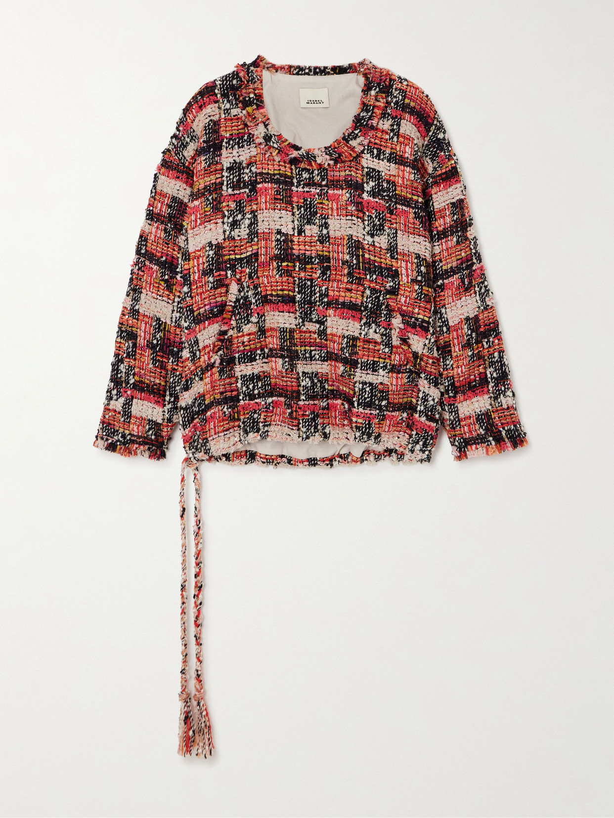 Isabel Marant Dragana Tweed Sweater In Multi