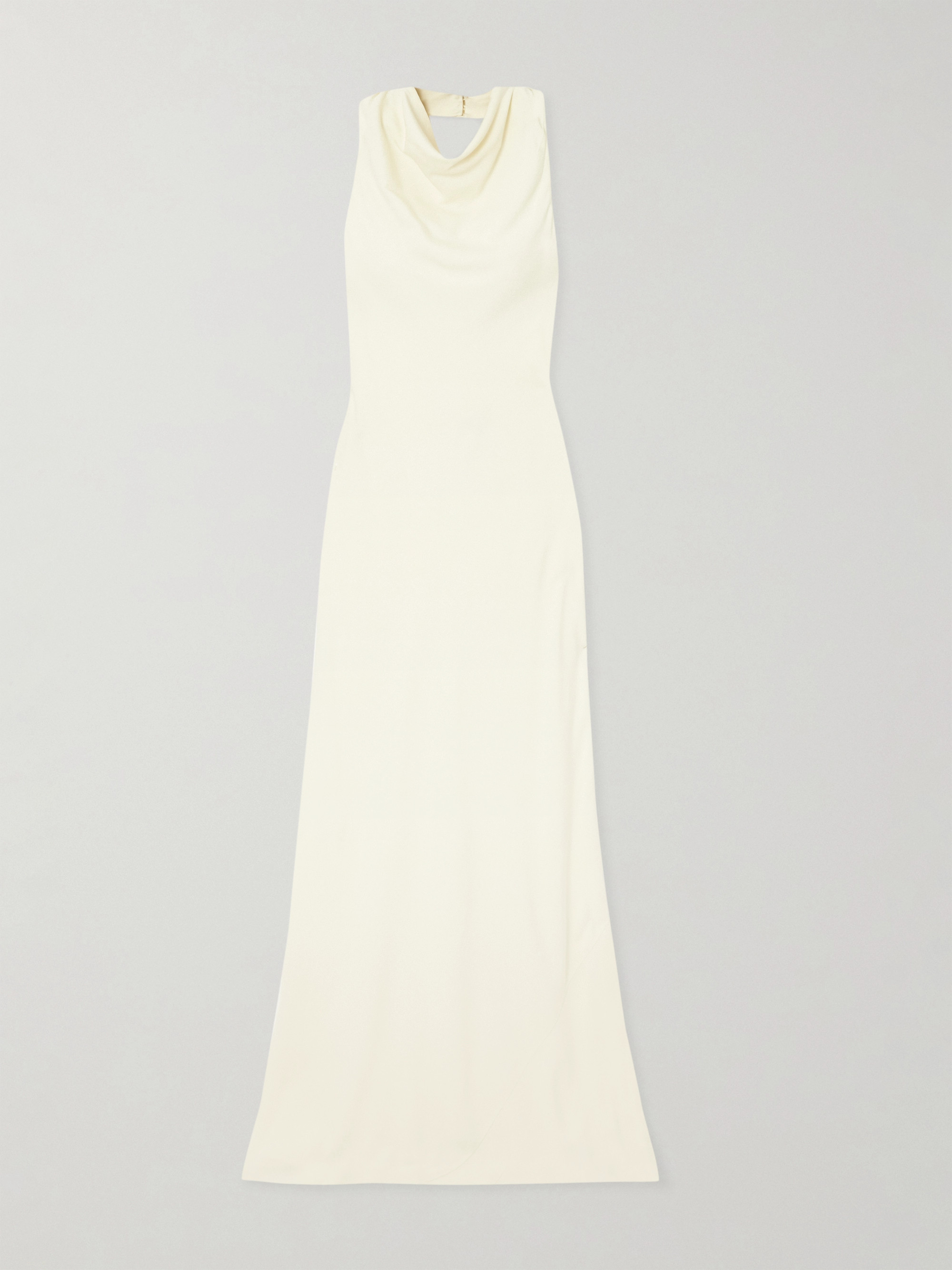 Staud Giuseppe draped crepe halterneck maxi dress thumbnail