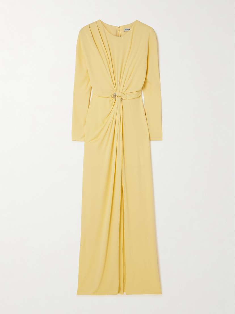 Simkhai Maisie Embellished Draped Stretch-jersey Maxi Dress