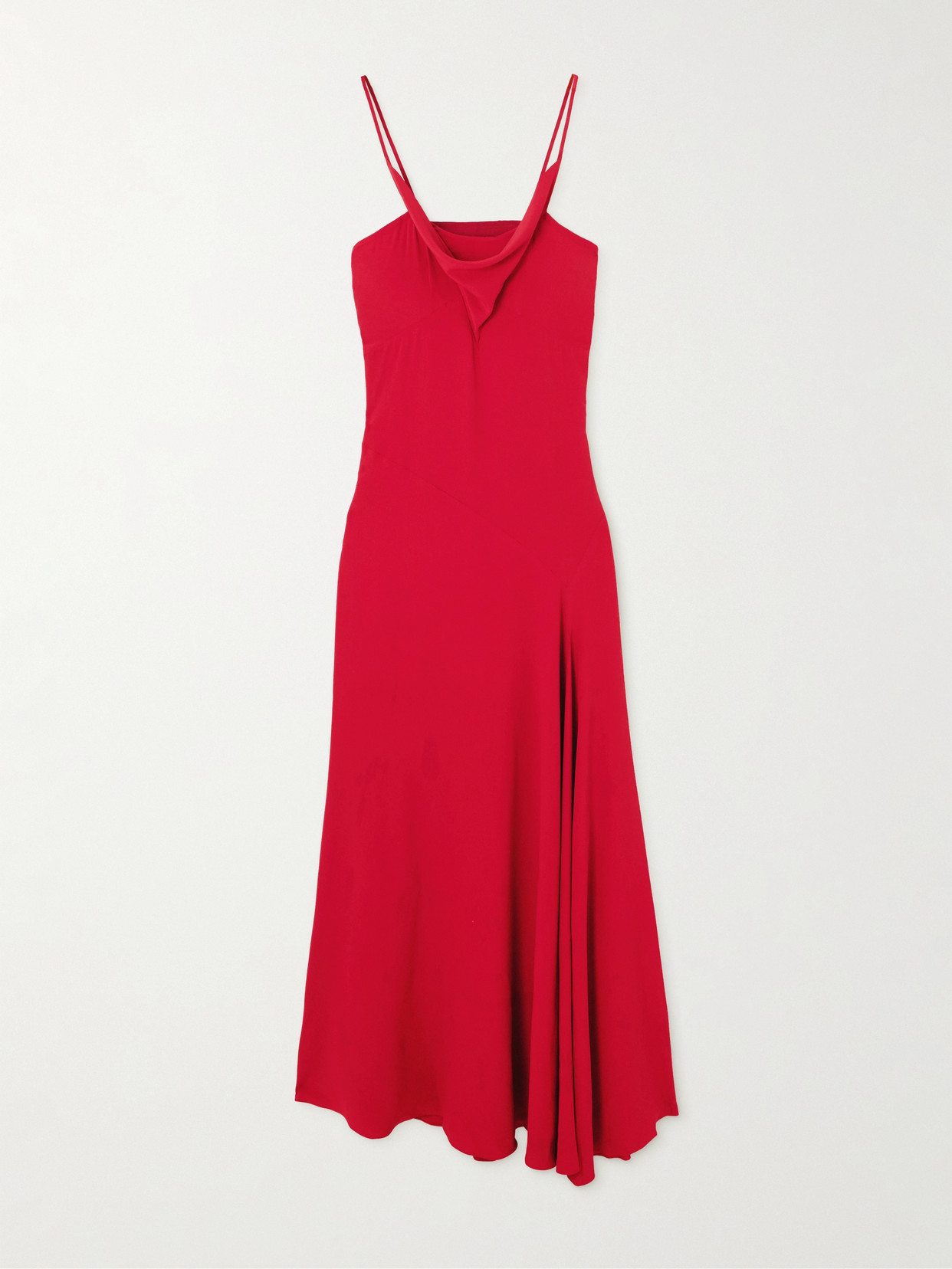 Isabel Marant Kapri Draped Open-back Crepe Maxi Dress In Red