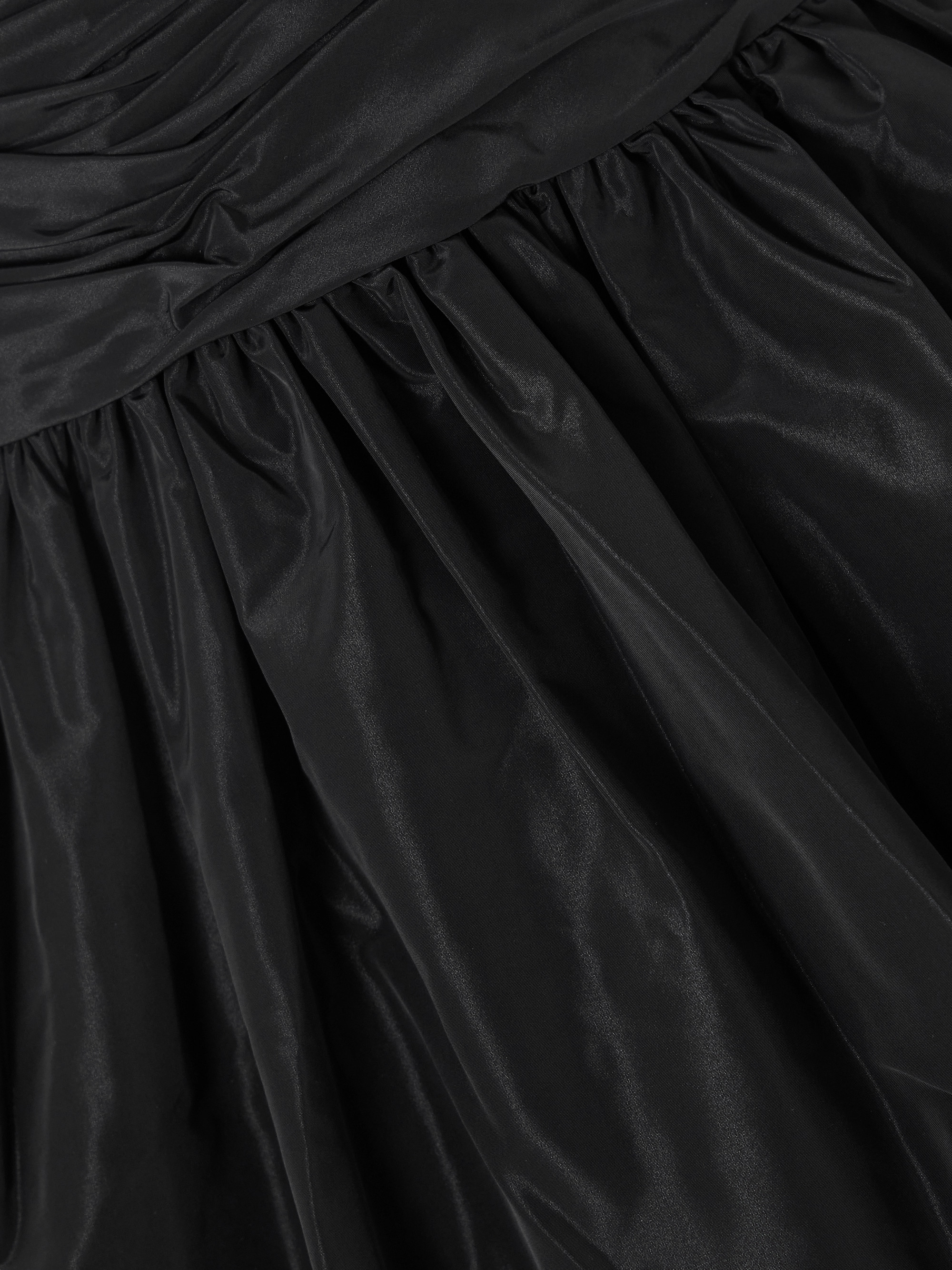 Staud Loren ruched taffeta mini dress