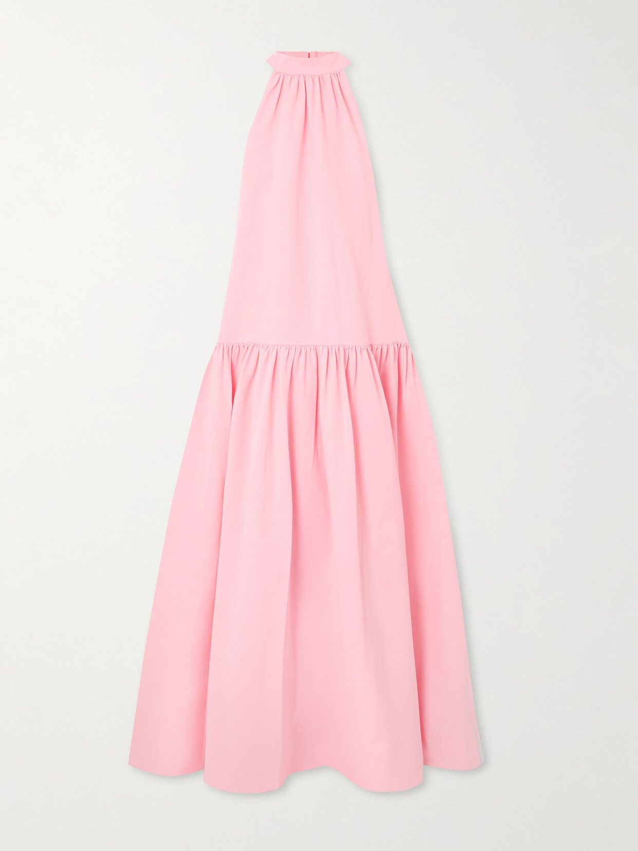 Staud Marlowe Cotton-blend Grosgrain Gown In Pink