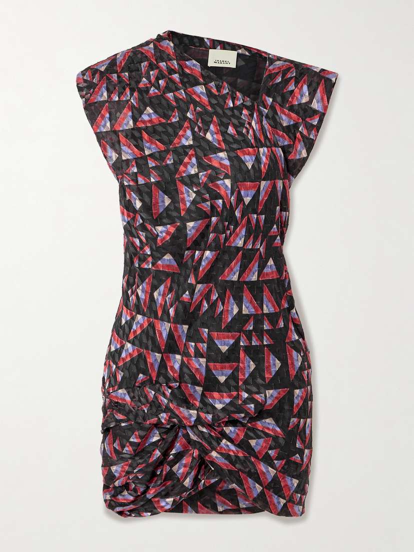 Isabel Marant Printed Dévoré-voile Mini Dress