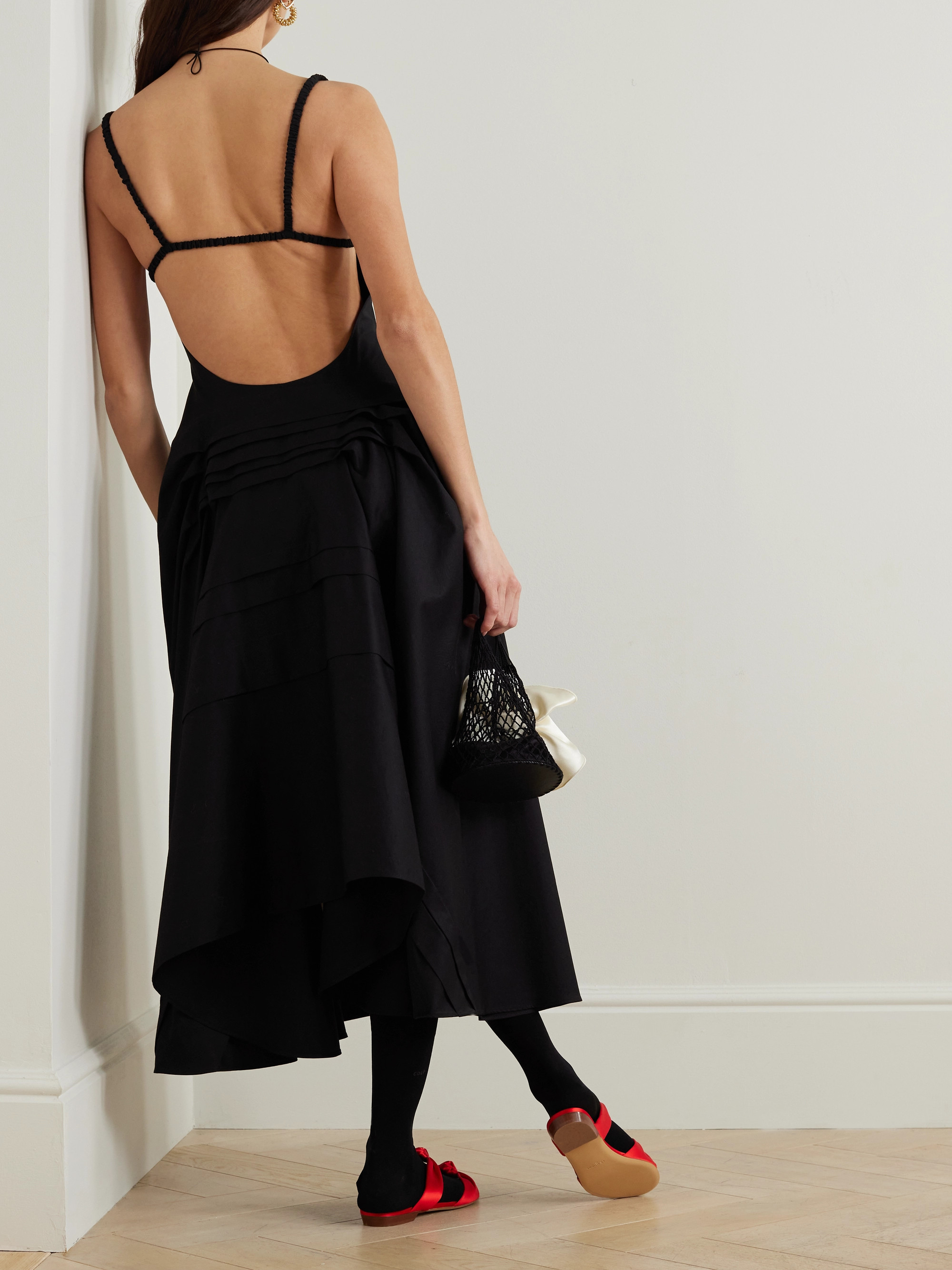 Molly Goddard - Raya open-back ruffled cotton-twill midi dress | Plush