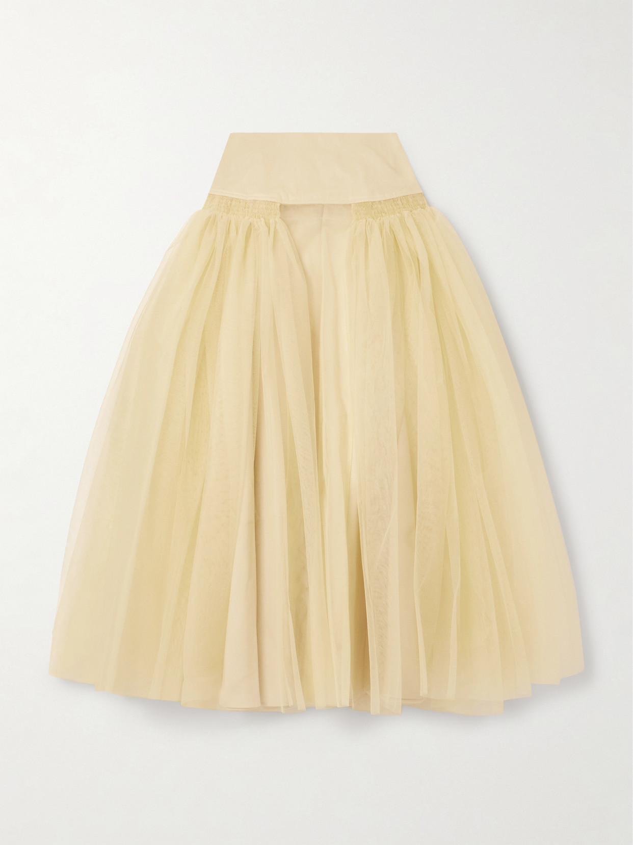 Molly Goddard Robby Tulle Maxi Skirt In Cream