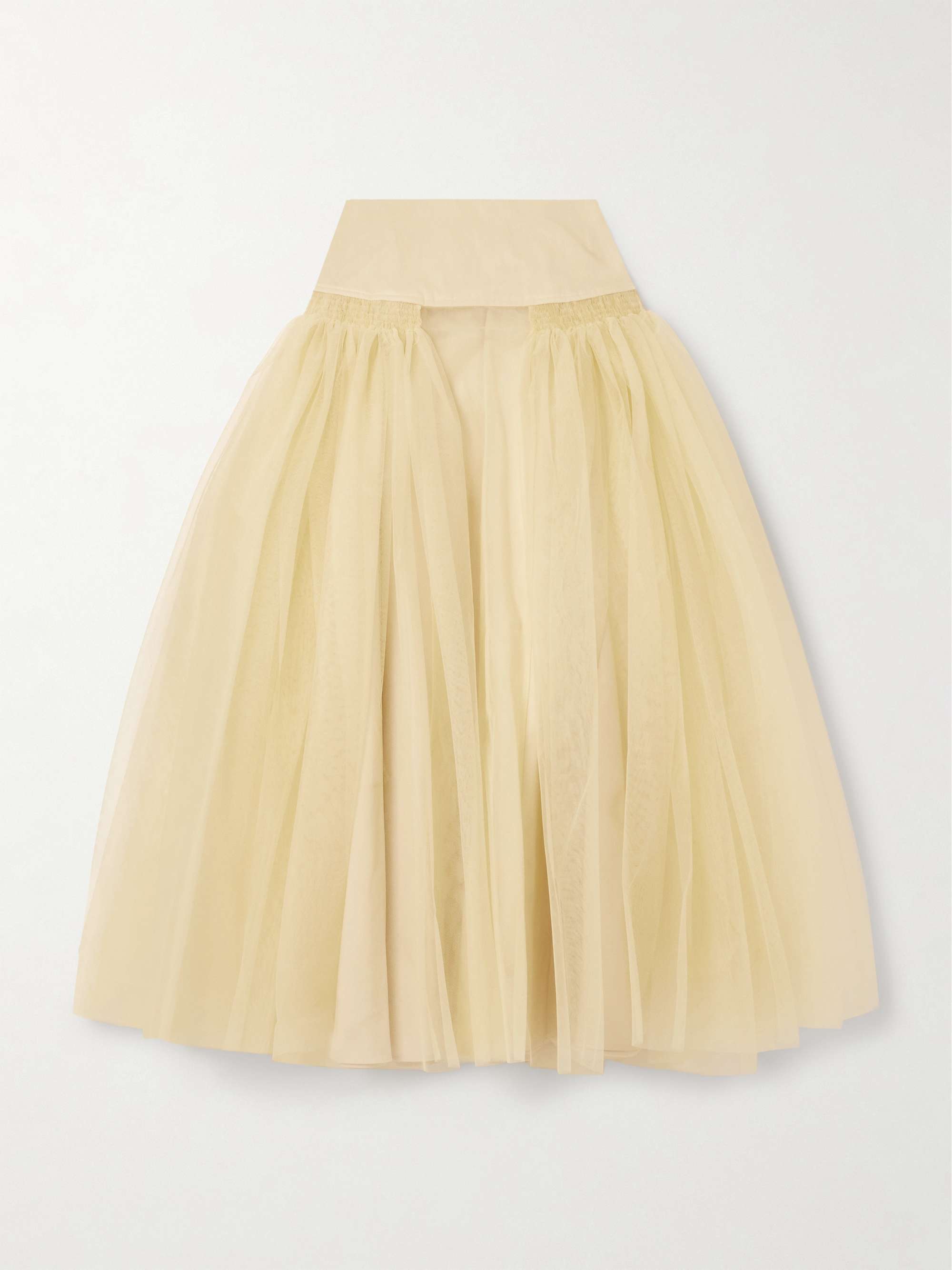 Molly Goddard Robby Tulle Maxi Skirt Women Cream Skirts Xs
