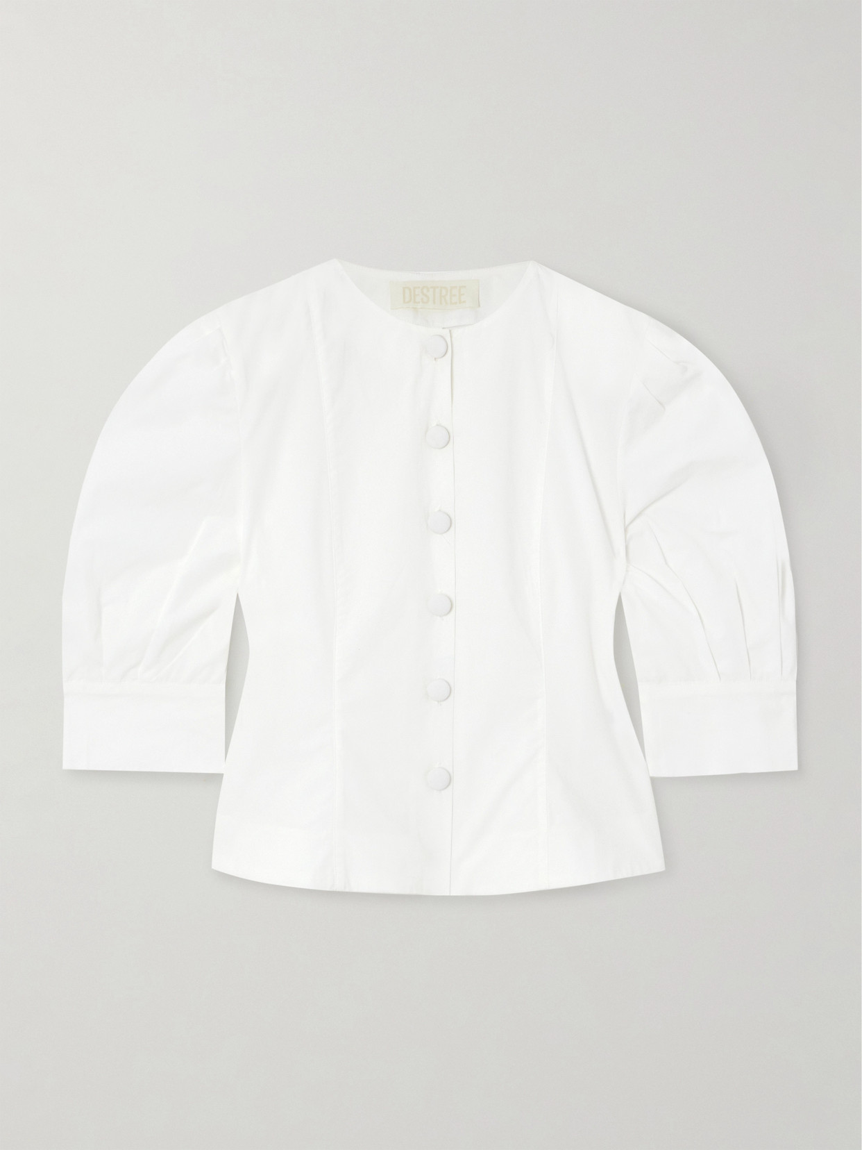 D'estree Jasper Cotton-poplin Blouse In White