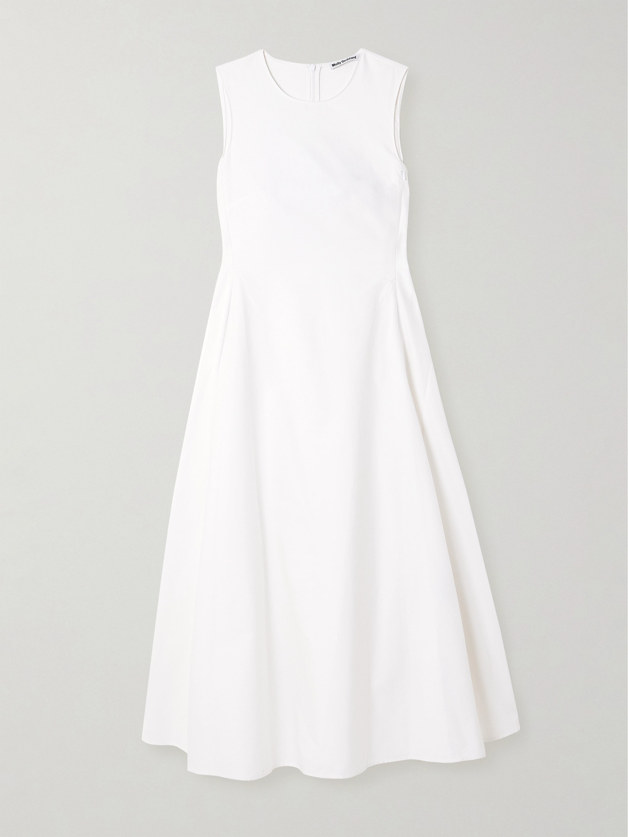 Molly Goddard - Rosie Pleated Cotton-poplin Midi Dress - White