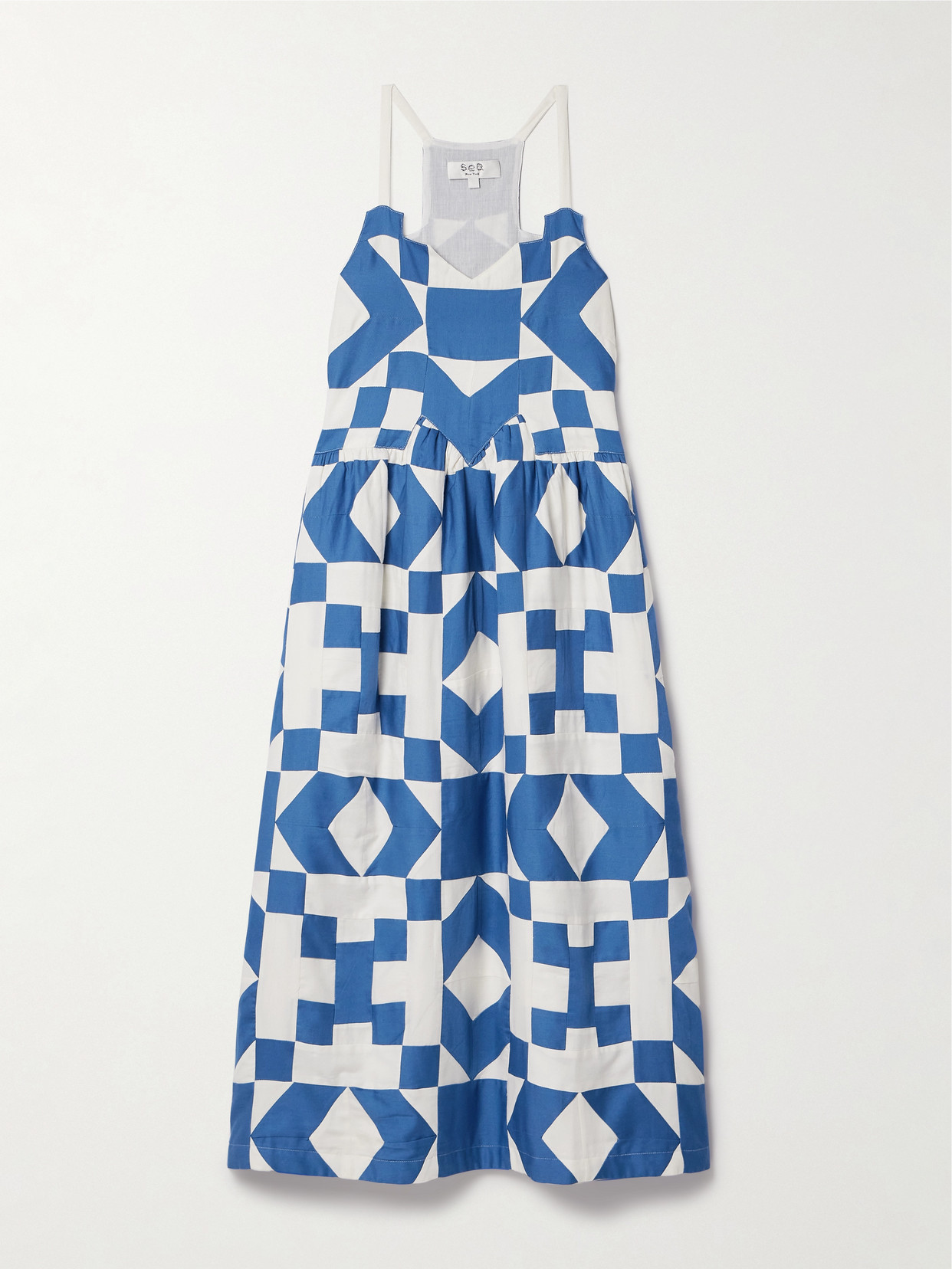 Sea - Tanya Printed Cotton-voile Midi Dress - Blue