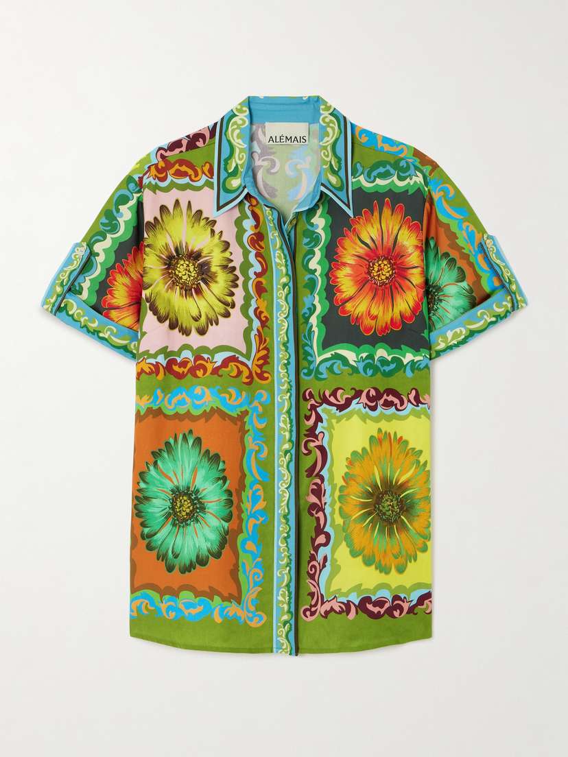 ALEMAIS Disco Daisy Printed Tencel™ Lyocell-twill Shirt - UK 16