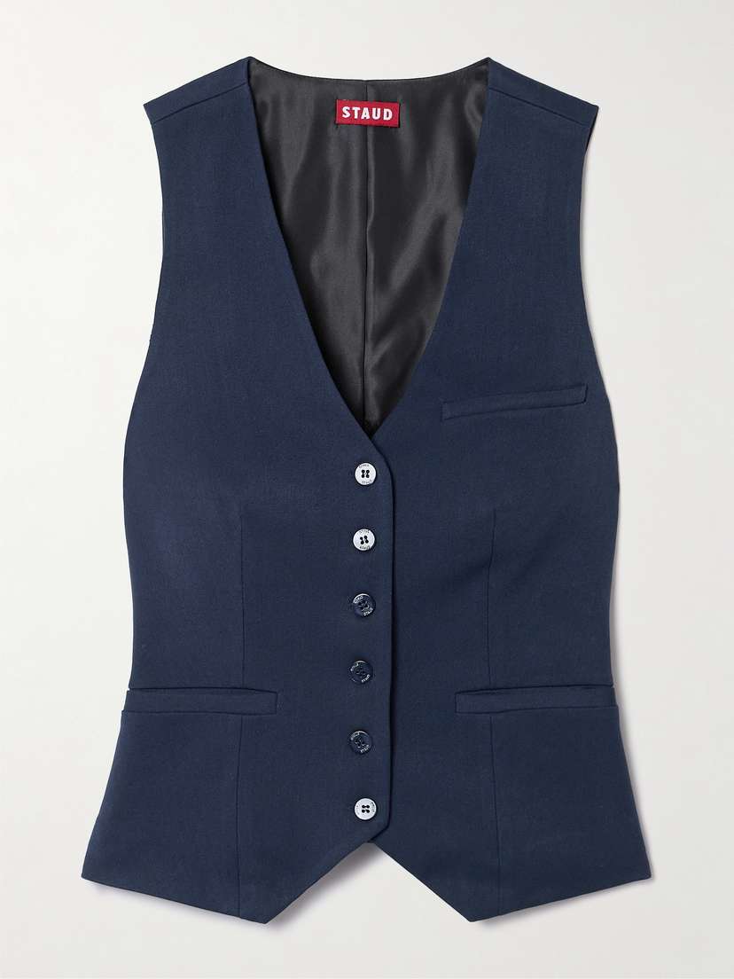 Staud Brett Twill Vest -  - x large