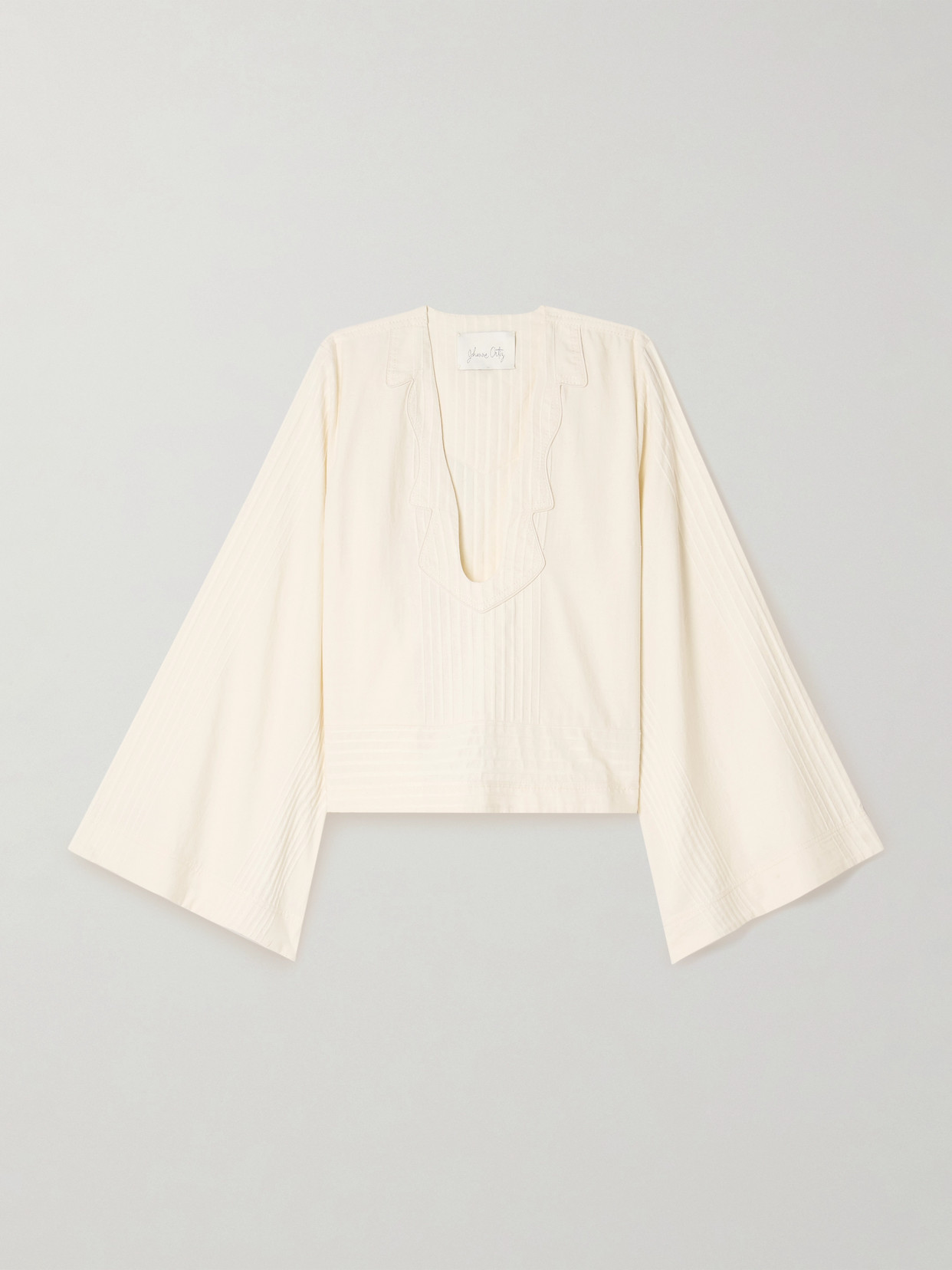Johanna Ortiz - Fair Shake Embroidered Cotton Shirt - Ecru