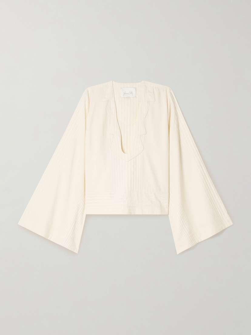 Johanna Ortiz Fair Shake Embroidered Cotton Shirt