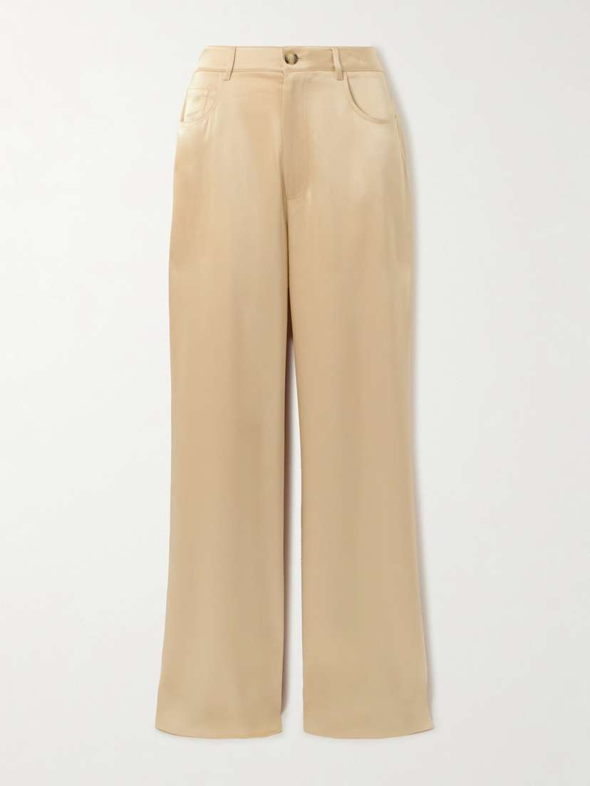 Nanushka Josine Satin Wide-leg Pants
