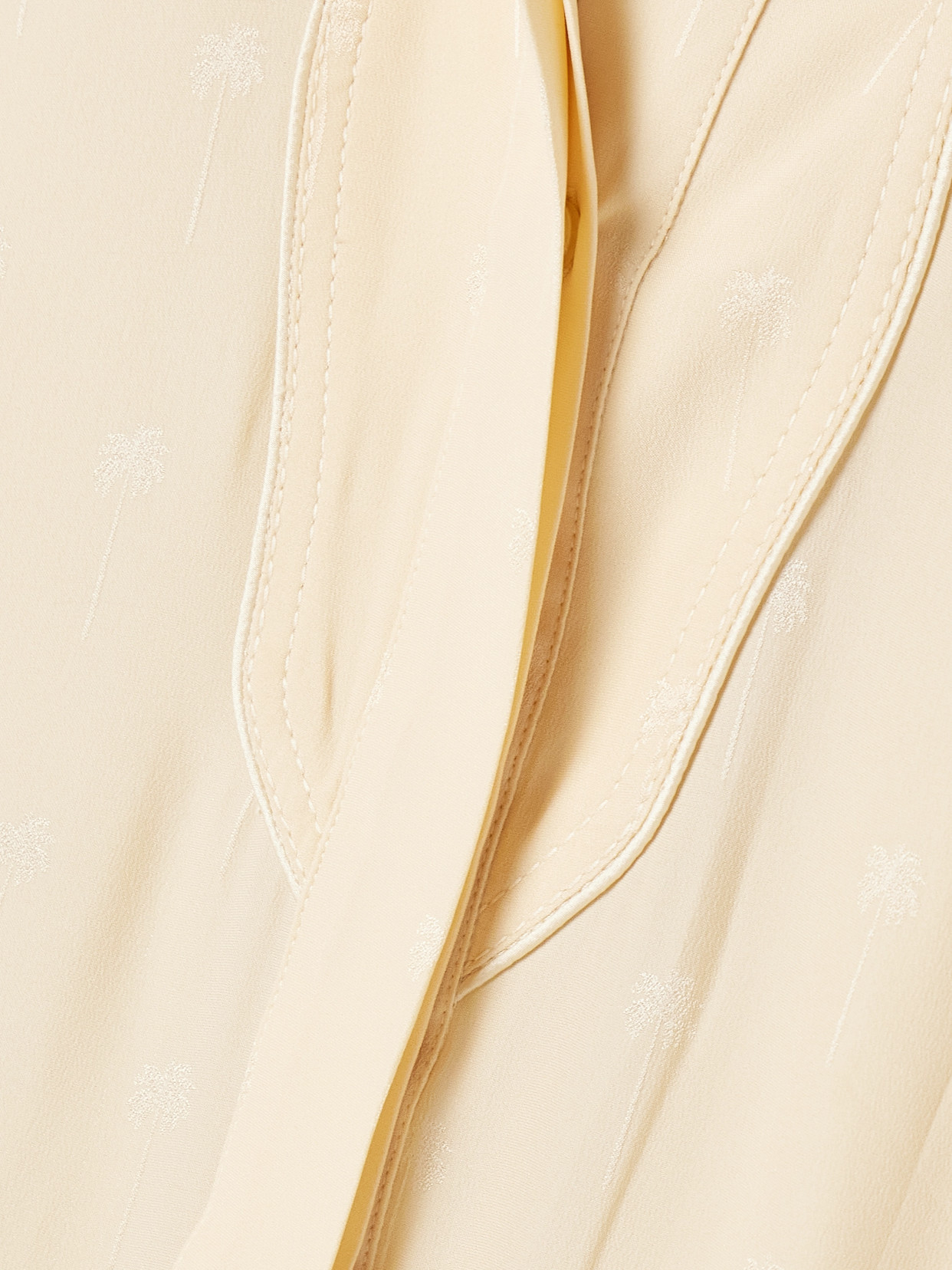 Johanna Ortiz + Net Sustain Bonanza Belted Embroidered Silk Crepe De Chine Shirt In Ecru