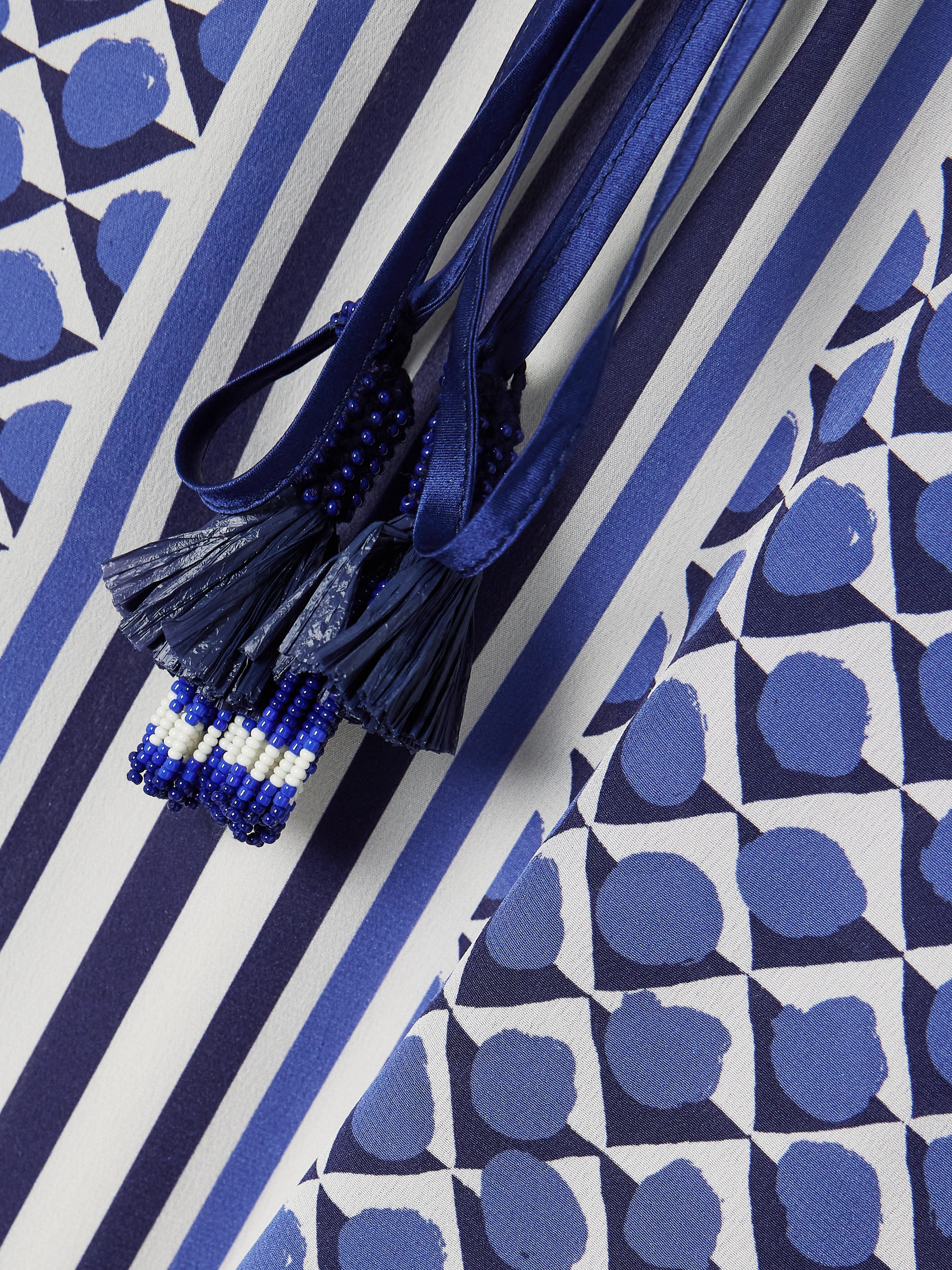 Johanna Ortiz + NET SUSTAIN Embellished printed silk crepe de chine maxi dress thumbnail