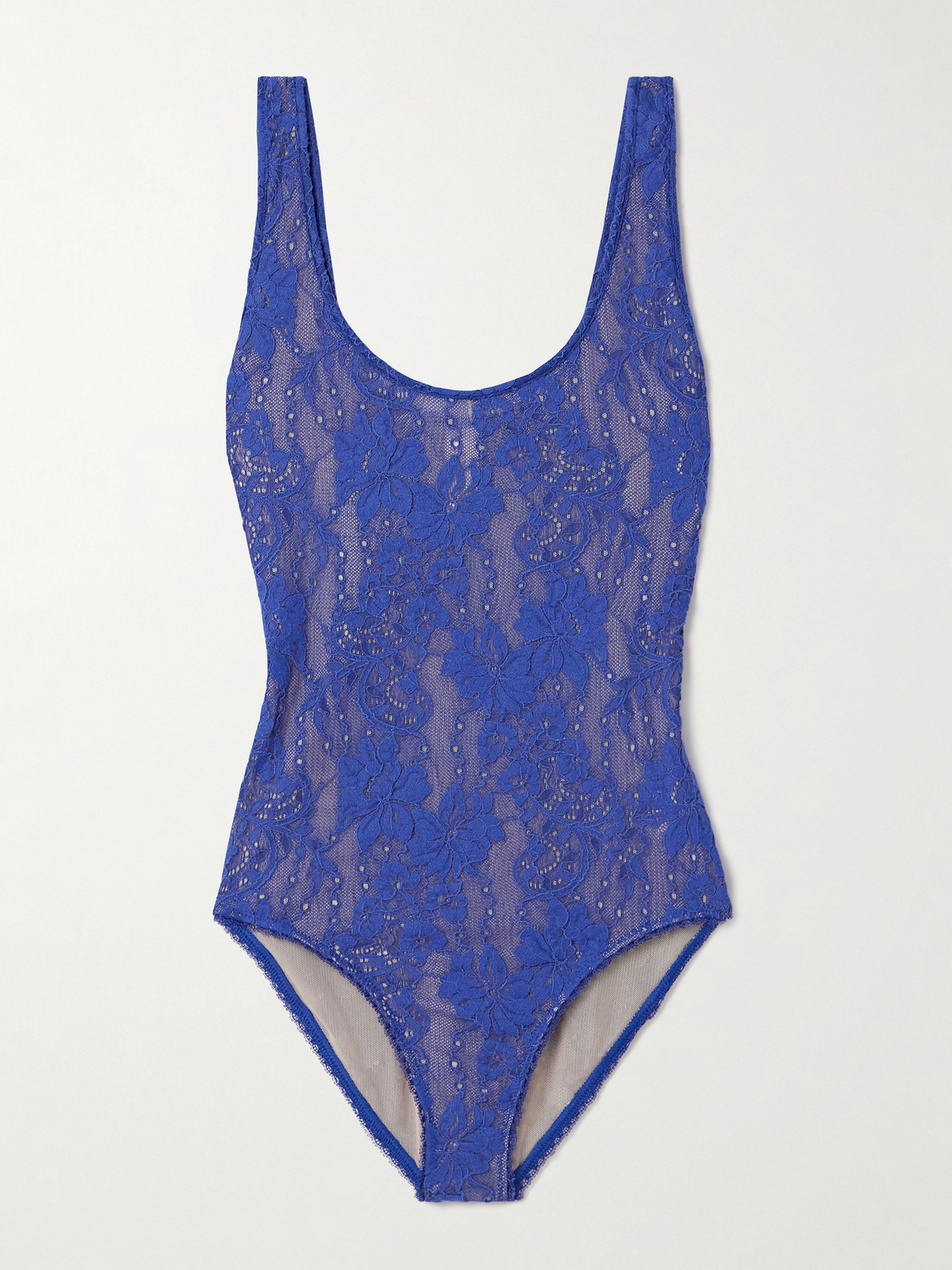 Shop Zimmermann Corded Lace Bodysuit In Blue