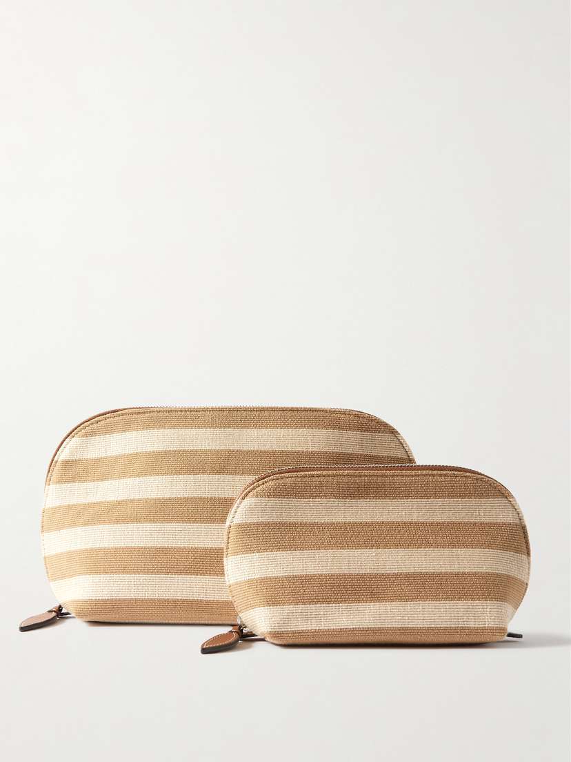 Hunting Season Striped Canvas Travel Set Of Pouches